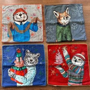 West elm dapper animal pillow covers